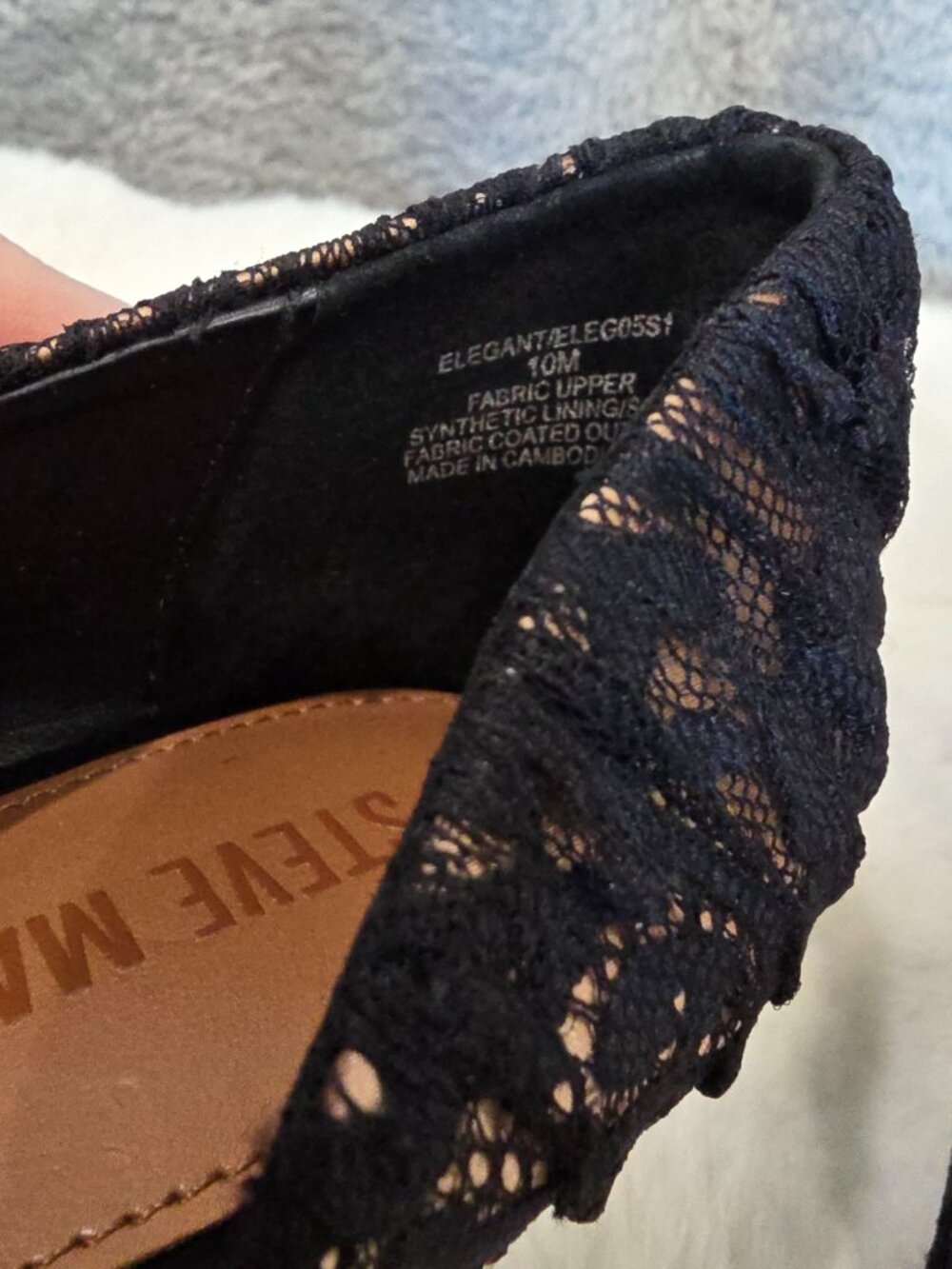 Steve Madden Elegant Stiletto D'Orsay Black Lace Heels Women's Sizes NEW - Picture 11 of 13